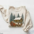 thumbnail image 2 of Santa Cabin Graphic Sweatshirt | Cozy Winter Scene Pullover, 2 of 6