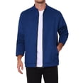 thumbnail image 5 of Men's Vintage Bomber Jacket Lightweight Stand Collar Zipper Casual Suede Jacket S Navy Blue, 5 of 6