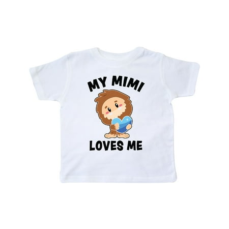 

Inktastic Cute Bigfoot My Mimi Loves Me Gift Toddler Boy Girl T-Shirt