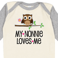thumbnail image 4 of Inktastic My Nonnie Loves Me Grandchild Girls Long Sleeve Baby Bodysuit, 4 of 5