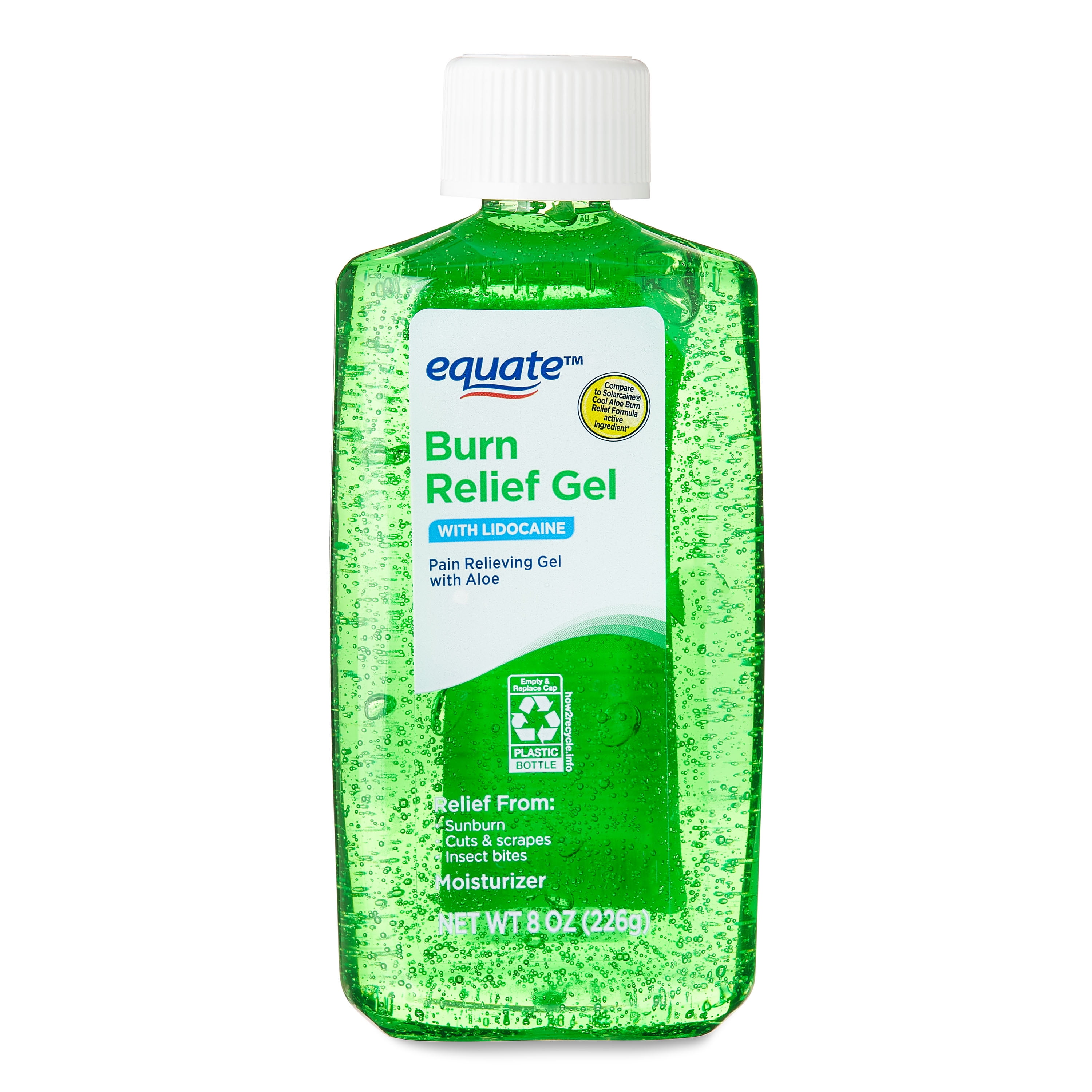 Equate Burn Relief Gel with Lidocaine, 8 oz