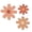 Pink, variant on 3pcs/Set Wooden Flower Wall Decoration Home Office Living Room Floral Wall Hanging Ornament Farmhouse Rustic Wall Art Decor