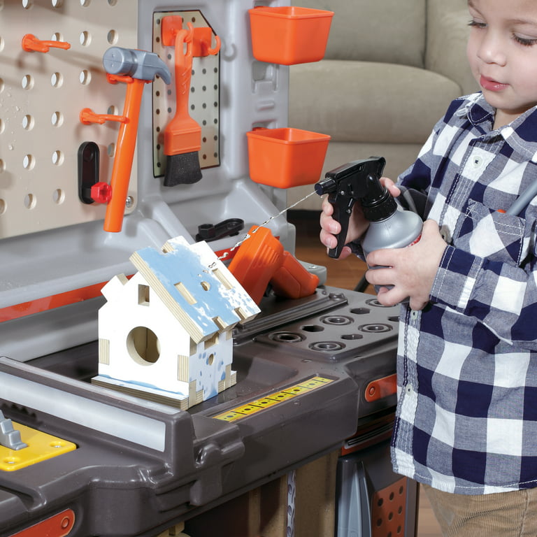 Smoby Black and Decker Kids Builder Workbench Pretend Play Toy  Workbench with Tools : Video Games