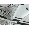 thumbnail image 4 of Ambesonne Narwhal Quilted Bedspread Set 3 Pcs, Abstract Whale Motif, King Size, Pink Black White, 4 of 5