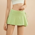 thumbnail image 5 of Womens Tennis Skirt With Pockets Flowy Shorts High Waisted Athletic Skorts Skirts For Golf Running Workout Green S, 5 of 7