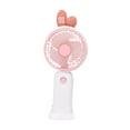 thumbnail image 2 of DOLITY Handheld Fan Makeup Fan 1 Wind Speed Mini Portable Fan for Travel Summer Outdoor White Rabbit Ears, 2 of 9