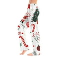 thumbnail image 2 of LHVUOA Christmas Womens Pajama Pants Drawstring Stretch Cute Xmas Print Pjs Casual Elastic Waist Pajama Pants, 2 of 5