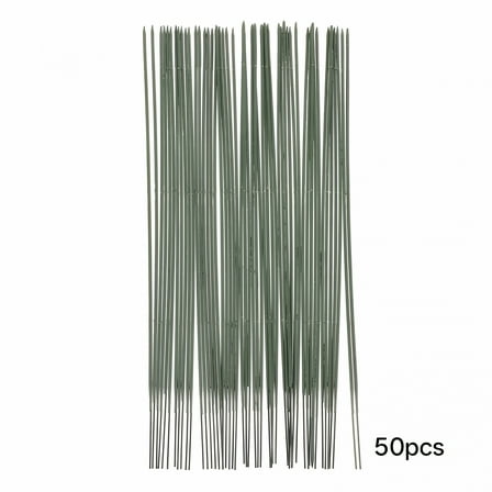LAMIRO 50Pcs Stem Wire Floral Wire 19Cm Green for Artificial Flower Making