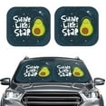 thumbnail image 2 of Daiia Avocado in Space1 2PCS Car Windshield Sun Shade, Foldable Sun Shield for Car Front Window, Auto Sun Blocker Visor Protector Universal for Truck SUV Pickup-Large, 2 of 7