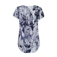 thumbnail image 6 of EGNMCR Summer Tops for Women Fashion Tunic Short Sleeve V Neck Printed Botton Casual Loose Soft T-Shirt Pullover Blouse Tops Spring/Summer Sale Clearance, 6 of 7