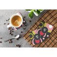 thumbnail image 3 of Carolines Treasures AM1001-BFC Monogram - Retro in Black Foam Coaster Set of 4 3 1/2 x 3 1/2 multicolor, 3 of 3