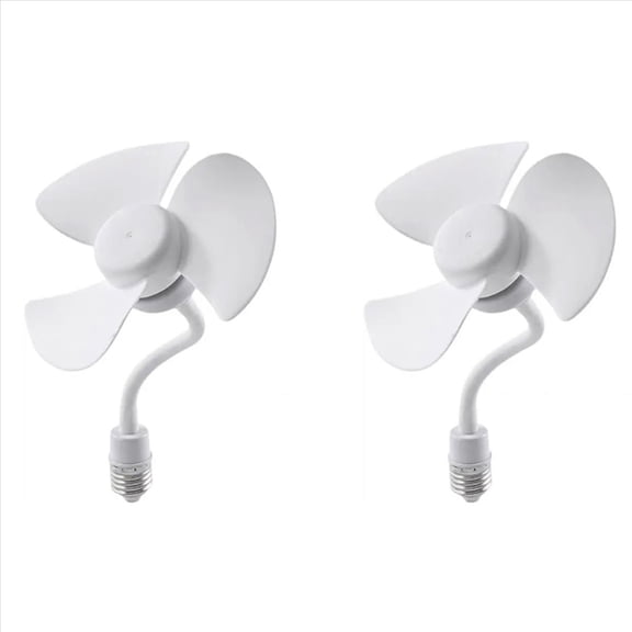 Rollbacks & More 2X Screw in Socket Fan Compact Ceiling Cooler Cooling Quiet Small Tabletop