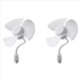 thumbnail image 1 of 2X Ventilador con Zócalo Rosca, Ventilador Enfriador Techo Compacto, Ventilador Refrigeración con Rosca, Ventilador Mesa Pequeño y Silencioso para Dormitorio, Cocina, Estudio, 1 of 5