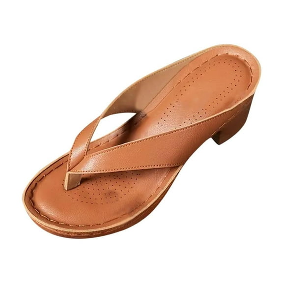 HBGVBA Womens Summer Sandals Plus Size Toe Loop Open Toe Breathable Wedge Heel Summer Casual Outdoor Shoes 43