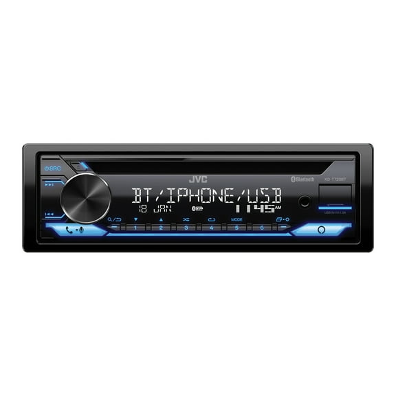 JVC KD-T720BT 1-Din Car Stereo CD Receiver w/ Bluetooth/USB/Alexa/13-Band EQ