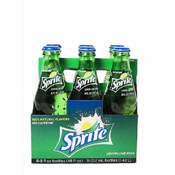 Sprite 8Oz Glass Bottles 4-6 Packs (24 Bottles) Sprite