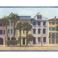 thumbnail image 1 of Belle Maison Colorée de la Ville Européenne Fascis Bleu Ciel Papier Peint Bord Design Rétro, Rouleau 15' x 6.75'', 1 of 3