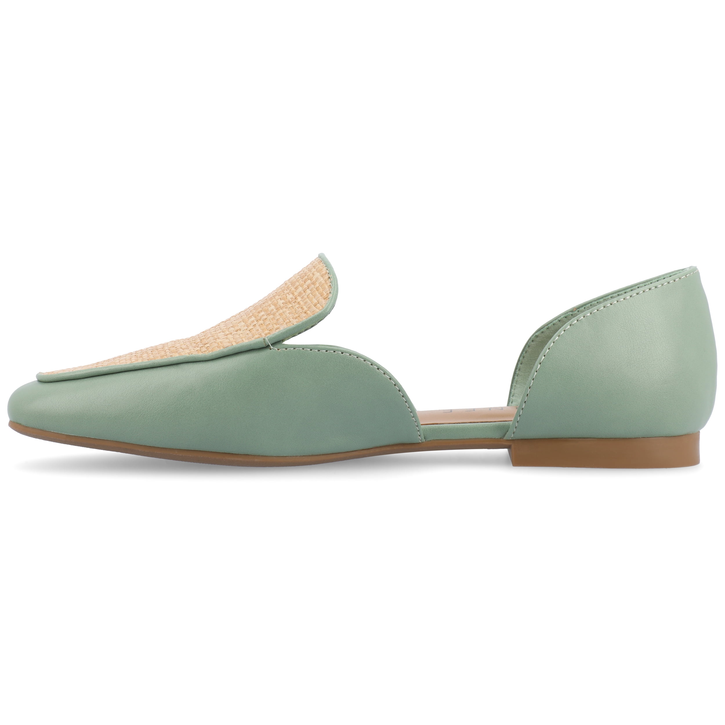 Journee Womens Kennza Soft Faux Leather Slip On Flats