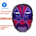 thumbnail image 1 of Máscara con luz Led, Control de gestos, pantalla de 50 patrones, carga brillante, máscaras de Halloween, mascarada, Dj, Cosplay, fiesta, máscara luminosa, 1 of 4