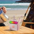 thumbnail image 6 of LACKUST Pink RGB Bluetooth Speaker 5.3, Low Latency Wireless Gaming Speaker with Room-Filling Sound, Long Battery Desktop Speaker with Colorful Lights for Movies, 6 of 6