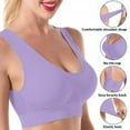 thumbnail image 4 of Plus Size Sports Bra for Women S-5X 3 Pack Pullover Wireless Bralettes Ladies Solid Multipack Breathable Support Athletic Underwear Bra, 4 of 6