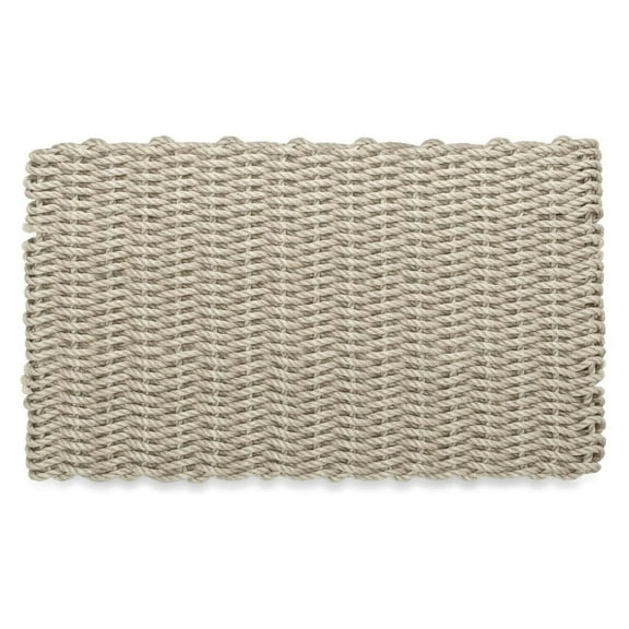 Outdoor Door Mat, Lobster Rope Doormat, All Weather Mats, Woven Door Mat from Nautical Rope, Front Door Welcome Mats, (Solid Sand, 18 x 30)