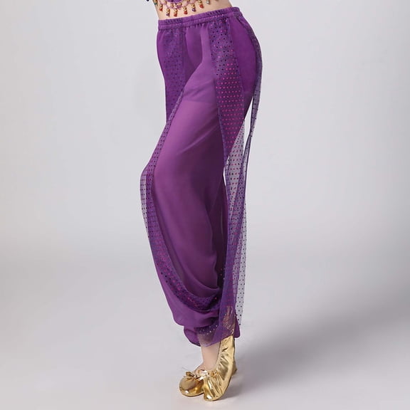 Purple Sweat Pants Sequin Prom Pants 90s Hop Mardi Gras Outfit for Kids Boys Joggers Size 6-7 Years