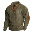 thumbnail image 1 of Men's Outdoor Tactical Sweatshirt Autumn Winter Print Henley Collar Sweater, 1 of 5