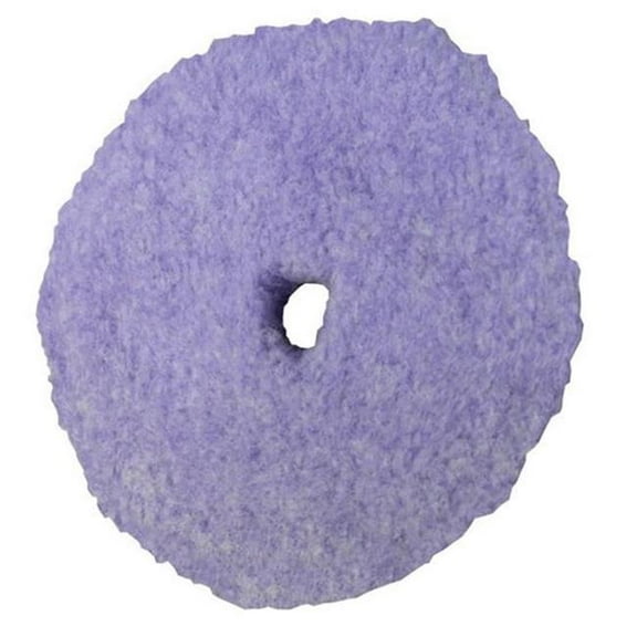 Presta PES890193 Single Sided Heavy Cut Cutting Pad with 5.25 in. Dia. Foamed Wool, Purple