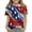 Red-25, variant on Ugoldhm Girls' Casual Patriotic American Flag Print Tee Crew Neck Regular Shoulder Soft T-Shirt for Ages 3-14, 4th of July Wear
