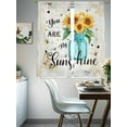 thumbnail image 4 of You Are My Sunshine Sheer Curtains 72 inches Long 2 Panels Set Vintage Sunflower Bee Farm Sheer Window Curtain Rod Pocket Voile Drapes for Living Room/Bedroom, Each 52" W x 72" L, 4 of 7