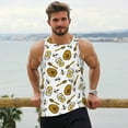 thumbnail image 6 of Fuzoiu Honey Print Men's Workout Tank Tops,Sleeveless Gym Shirt Quick Dry,Fitness Bodybuilding T-Shirt,Muscle Athletic Workout Tee-4X-Large, 6 of 7