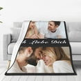 thumbnail image 4 of Personalised Blanket,Custom Blanket With Text 1-9 Photo, Personalised Blankets for Adults,Personalised Photo Blanket for Mother's Day,Customised Gifts for Mum,Dad,Boyfriend,Girlfriend,Friends, 4 of 6