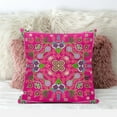 thumbnail image 5 of Amrita Sen Designs  26 x 26 in. Paisley Pattern Square Broadcloth Indoor & Outdoor Zippered Pillow - Hot Pink, 5 of 5