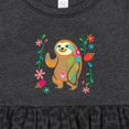 thumbnail image 4 of Inktastic Sloth Cute for Girls Girls Baby Dress, 4 of 5