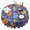 Pioneer Flower Floral-3, variant on Pioneer Flower Floral Print Pattern Round Tablecloth 60"x60",Wrinkle Wipeable Table Cloth for Kitchen Dining Room Picnic Patio Party