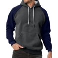 thumbnail image 6 of CONZONE Men's Hoodies Long Sleeve Pullover Hoodie for Men Patchwork Color Workout Hooded Sweatshirts With Pocket, 6 of 6