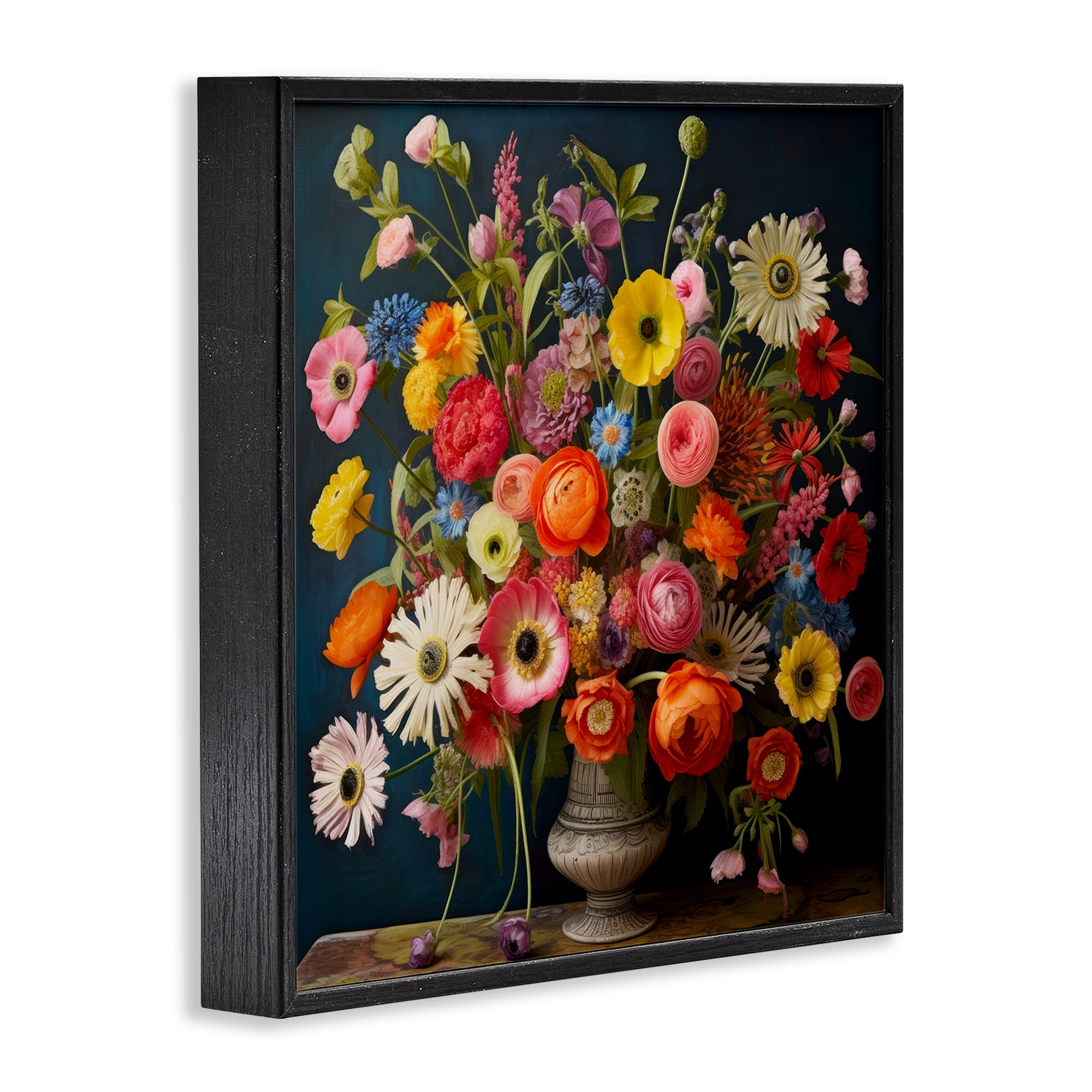 Stupell Industries Harmonious Garden Bouquet Black Framed Giclee Art, design by Lazar Studio