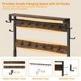 thumbnail image 6 of GIKPAL Wider Hall Tree with Bench & Shoe Storage – 6-in-1 Entryway Organizer with 16 Coat Hooks, 8 Hanging Hooks, 2 Drawers & Top Shelf, Industrial Mudroom Storage for Hallway, Rustic Brown, 6 of 9