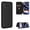 Black, variant on For OPPO Realme 7 Pro Carbon Fiber Texture Horizontal Flip TPU + PC + PU Leather Case with Card