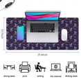 thumbnail image 5 of Long Mouse Pads for Desk,Dark Purple Cartoon Unicorn Pattern Desk Mats on Top Of Desks, Desk Mouse Pad Extra Large with 3mm Non-Slip Base and Stitched Edge for Gaming,Office,Work,Home 35.4"x15.7", 5 of 6