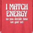 thumbnail image 2 of Instant Message - I Match Energy - Women's Lightweight French Terry Pullover, 2 of 6