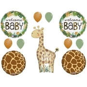 Giraffe Welcome Baby Balloon Shower Decorations Supplies Jungle Safari