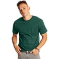 thumbnail image 1 of Hanes Adult Beefy-T Pocket T-Shirt 2-Pack, M, Deep Forest, 1 of 1