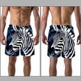 thumbnail image 3 of luoweisi Men's Beach Shorts Quick Dry Swim Trunks with Mesh Lining Zebra S, 3 of 5