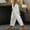 White, variant on Women Solid Lace Up Trouser Pant Casual Baggy Elastic Waist Trouser Wide Leg Pant With Pocket Fashion Pant Sweat Pants Women Casual with Pockets Women Cover up Pants Lady Basketball Jumpsuit Cropped
