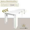 thumbnail image 4 of 20"-118" White Extendable Dining Table for 2-12 People, Modern Modular Extension Table, Space-Saving Extra Long Folding Dining Table, Multifunctional Conference Meeting Table, 4 of 7