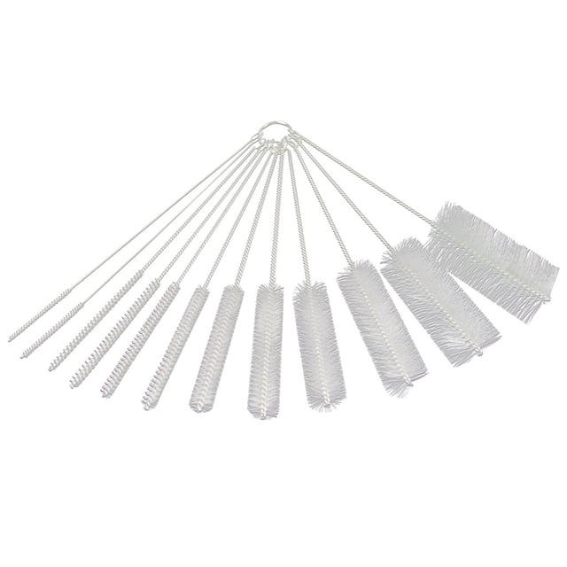Cepillo para el cabello, cepillos para botellas, limpiador de pipas, bongs, tubos de vidrio, juego de 12 cepillos de limpieza