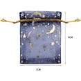 thumbnail image 2 of 120 Pieces Moon Star Organza Jewelry Candy Bags, 2.7x3.5 Inch Sheer Navy Organza Pouch Small Gift Bags with Drawstring for Wedding Valentine's Day Party Favors, 2 of 6