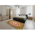 thumbnail image 5 of Ahgly Company Machine Washable Indoor Round Transitional Mahogany Brown Area Rugs, 8' Round, 5 of 7